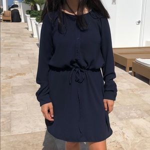 Navy Gap dress with drawstring waist detail